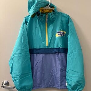 Dutch Bros Teal and Purple Windbreaker